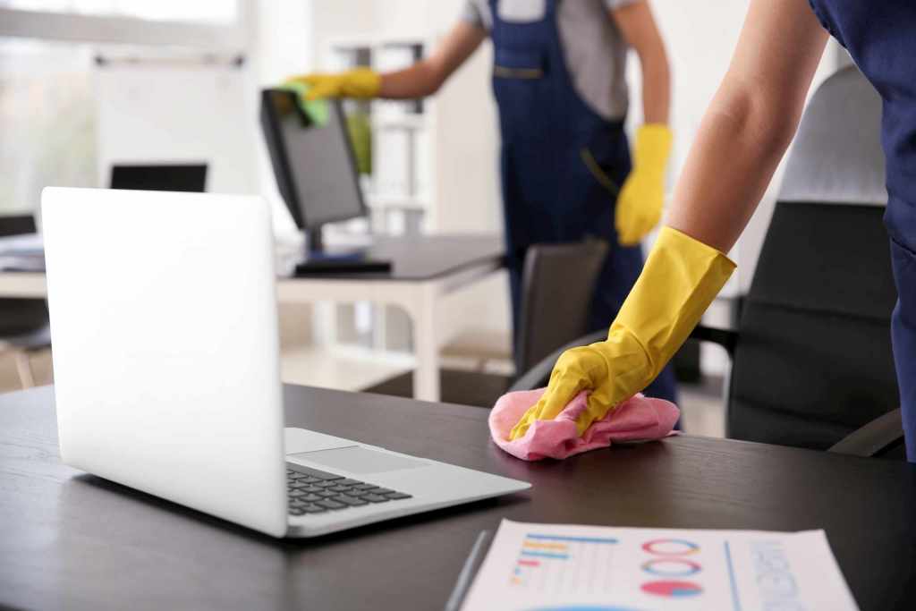 office disinfection by MCA team - commercial cleaning mississauga