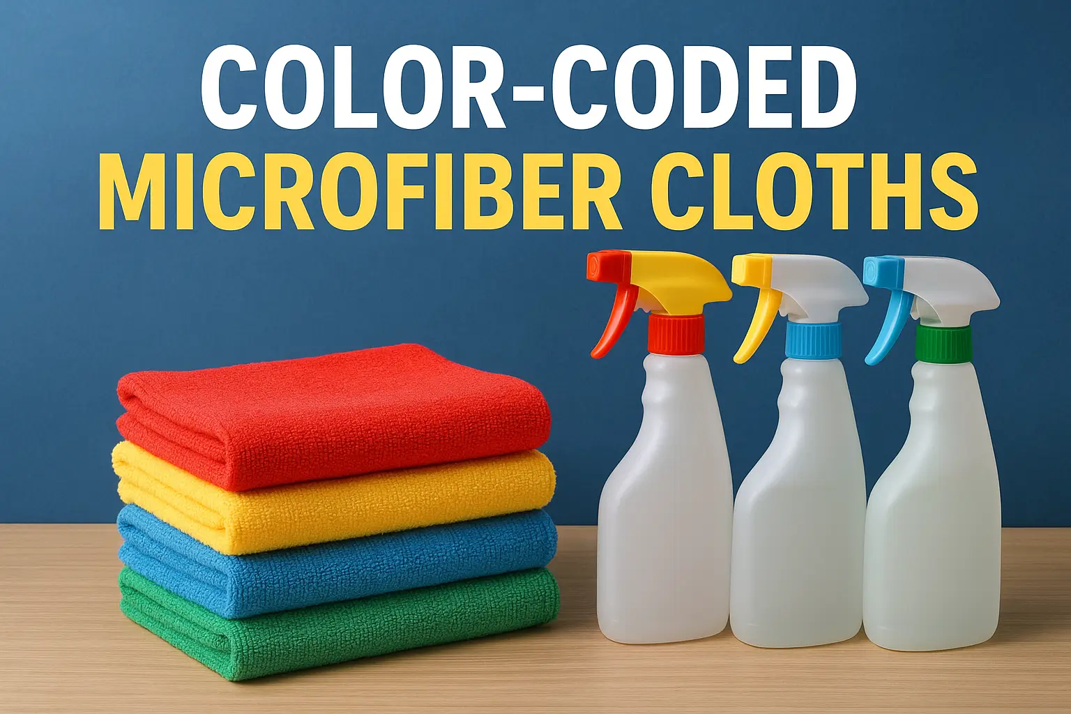 Color-Coded Microfiber Cloths Color-Coded Microfiber Cloths