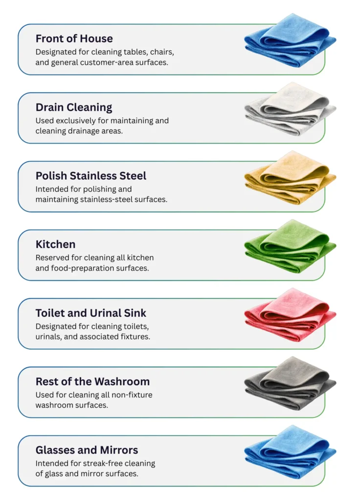 Color-Coded Microfiber Cloths