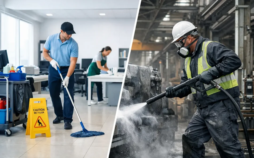 Industrial Cleaning vs. Janitorial Cleaning: What’s the Difference?