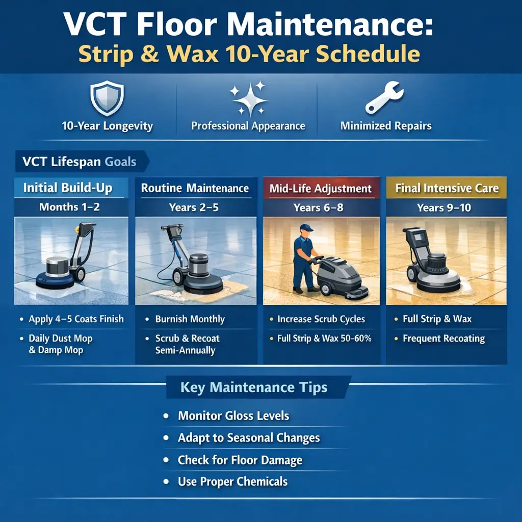 VCT floor maintenance