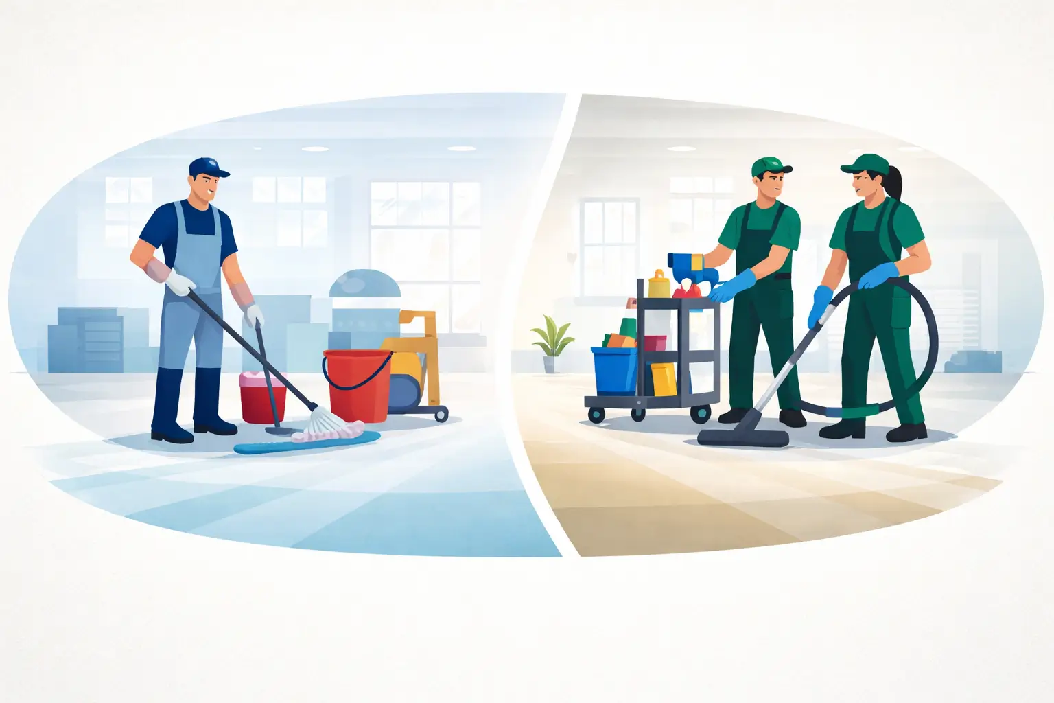 In-House Janitorial Staff vs Outsourced Commercial Cleaning