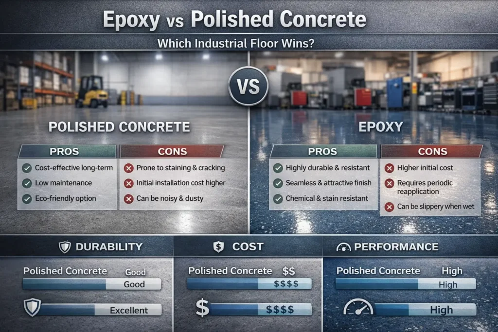 Epoxy vs Polished Concrete