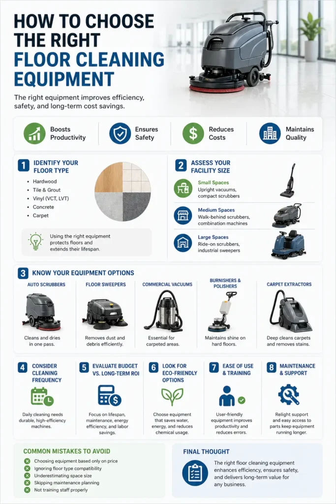 Simple guide to choosing the right floor cleaning equipment